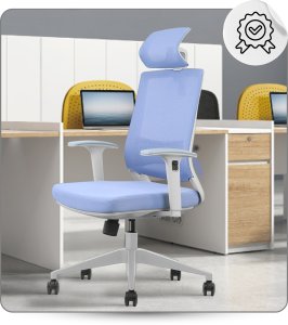 Krzesło biurowe Ergostill Fotel biurowy gamingowy ergonomiczny obrotowy regulowany niebieski GK3Basic 4