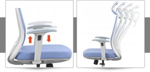 Krzesło biurowe Ergostill Fotel biurowy gamingowy ergonomiczny obrotowy regulowany niebieski GK3Basic 5