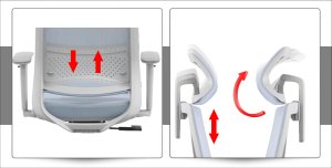 Krzesło biurowe Ergostill Fotel Ergonomiczny Biurowy Krzesło Biurowe Regulacja Materiał i Mikrosiatka 3