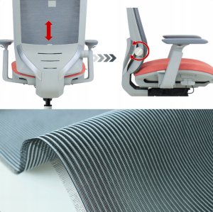 Krzesło biurowe Ergostill Fotel biurowy gamingowy obrotowy regulowany SM6F-GH Premium 4
