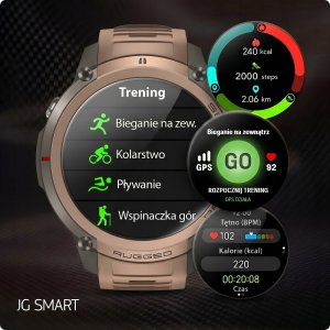 Smartwatch JG Smart SMARTWATCH MĘSKI SMART WATCH ZEGAREK GPS AMOLED ROZMOWY WODOODPORNY MENU PL 9