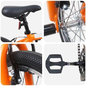 vidaXL vidaXL BMX 20 Cali dla osób powyżej 9 roku życia pomarańczowy 4