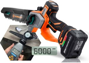 Piła łańcuchowa Humberg Piła łańcuchowa akumulatorowa 4.0Ah gałęziówka 10" 8" pilarka Humberg HM-437 3