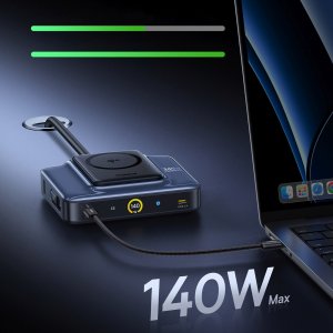 Ładowarka Baseus Nomos NH21 6w1 bezprzewodowa 2x USB-C 245W 5