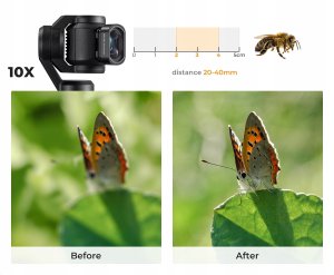Filtr Kf Filtr Soczewka Makro 10x Magnetyczna Szkło Ekran 2w1 Do Dji Osmo Pocket 3 / 4 / Kf01.2803 5