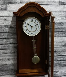 JVD Zegar ścienny N9353.3 drewniany melodie Westminster Ave Maria 30*66 cm 8