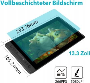 Tablet graficzny Huion ZESTAW Tablet graficzny Huion Kamvas Pro 13 RYSIK regulowany STOJAK biuro 2