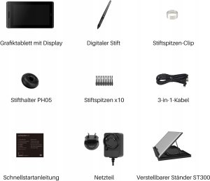 Tablet graficzny Huion ZESTAW Tablet graficzny Huion Kamvas Pro 13 RYSIK regulowany STOJAK biuro 10