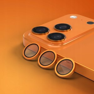 Amazingthing Etteri szkło na aparat do iPhone 17 Pro / 17 Pro Max pomarańczowe 3