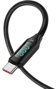 Kabel USB Acefast Kabel Toocki USB-C do USB-C 100W, 2m, 480Mb/s, z wyświetlaczem 3