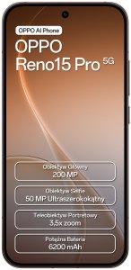 Smartfon Oppo Reno 15 Pro 5G 12/512GB Brązowy  (OPR15P5G12/512BRN) 2