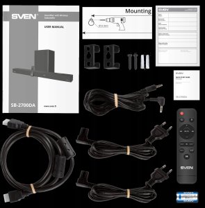 Głośnik Sven SVEN SB-2700DA – soundbar (450W, Dolby Atmos, Bluetooth, HDMI, pilot, wejście optyczne, USB, wyświetlacz, bezprzewodowy subwoofer) 6