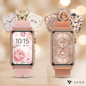 Smartwatch VESS SMARTWATCH DAMSKI ZEGAREK EKG HRV POMIAR CUKRU CIŚNIENIA TEMPERTATURA TĘTNO 14