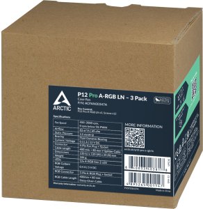 Wentylator Arctic P12 Pro A-RGB LN 3-pack (ACFAN00347A) 12