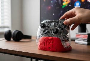 Galopi Podstawka na Pada Nintendo Switch Pro Luigi Druk 3D 2