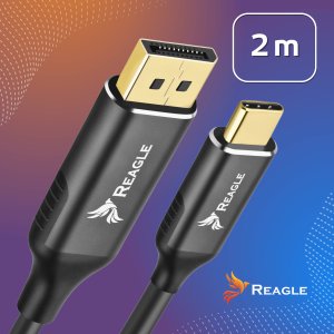Kabel USB Reagle USB-C - DisplayPort 2 m Czarny 9
