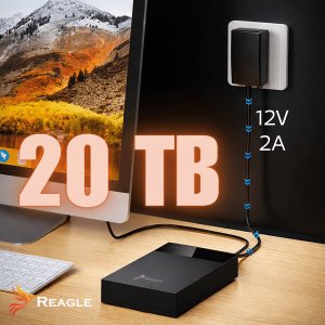 Kieszeń Reagle OBUDOWA DYSKU 2,5 3,5 KIESZEŃ NA DYSK HDD SSD HUB USB SATA III DO 20TB ZASILACZ 24W 6