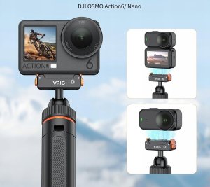 Selfie stick VRIG Magnetyczny Statyw Grip 3w1 Do Dji Osmo Action 6 / Nano Vrig / Ac-86 8