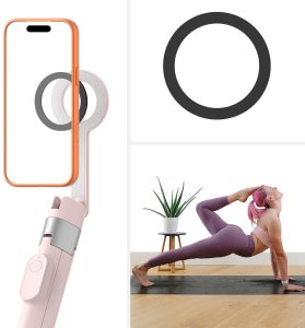 Selfie stick 4kom.pl TECH-PROTECT L10S Magsafe Bluetooth Selfie stick Tripod pink/grey (5906302340132) 4