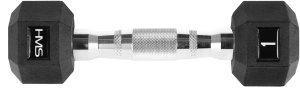 HMS ‎‎Hantel Hex Pro gumowany 1 x 1 kg 2