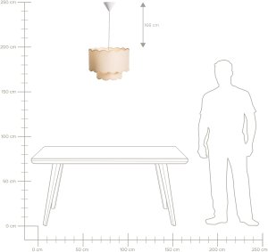 Lampa wisząca Beliani Mecumbura Metal Biały/ beżowy 11