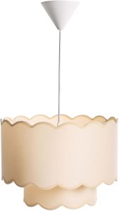 Lampa wisząca Beliani Mecumbura Metal Biały/ beżowy 5