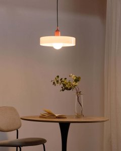Lampa wisząca Beliani PAALA Szkło Różowy 2