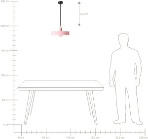 Lampa wisząca Beliani PAALA Szkło Różowy 10