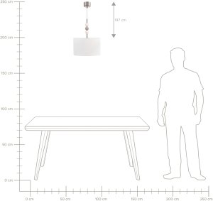 Lampa wisząca Beliani LOKY Metal Biały beżowy 11