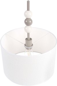 Lampa wisząca Beliani LOKY Metal Biały beżowy 6