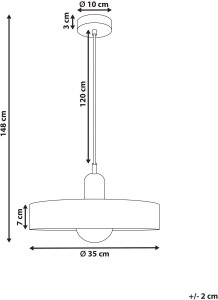 Lampa wisząca Beliani PAALA Szkło Miętowy 3