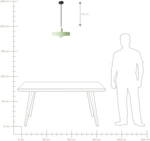 Lampa wisząca Beliani PAALA Szkło Miętowy 10