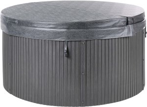 SPA ogrodowe Beliani Wanna ogrodowa z hydromasażem LED MARFIL Szary 11