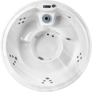 SPA ogrodowe Beliani Wanna ogrodowa z hydromasażem LED MARFIL Szary 12