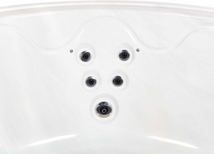 SPA ogrodowe Beliani Wanna ogrodowa z hydromasażem Led MARFIL Biały 13