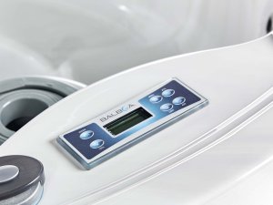 SPA ogrodowe Beliani Wanna ogrodowa z hydromasażem Led MARFIL Biały 14