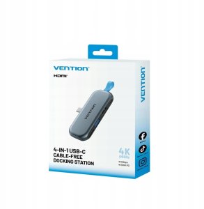 HUB USB Vention Vention USB-C 4w1 | 4K@60Hz | 100W PD | bez kabla 5