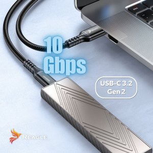 Reagle Kabel USB C - USB-A 5M DO OCULUS STEAM VR QUEST 3 3S META TETHERING USB-A PD 60W 10Gbps REAGLE 6