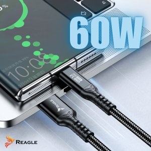 Reagle Kabel USB C - USB-A 5M DO OCULUS STEAM VR QUEST 3 3S META TETHERING USB-A PD 60W 10Gbps REAGLE 7