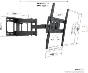 Vogels Vogel's UP 4053 Full-Motion M 32-65" czarny uchwyt ścienny telewizorami UP4053 (8712285417047) 4
