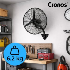 Termowentylator Cronos Wentylator ścienny z pilotem Cronos 50cm Czarny Wiatrak na ścianę cichy mocny 5
