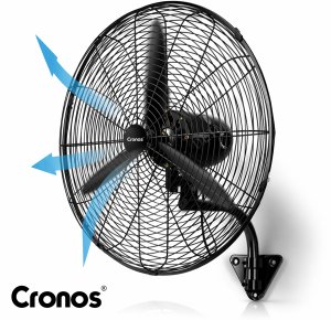 Termowentylator Cronos Wentylator ścienny z pilotem Cronos 50cm Czarny Wiatrak na ścianę cichy mocny 9
