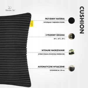 Mission Air Poduszka grzewcza elektryczna Black Cushion 50X30 4