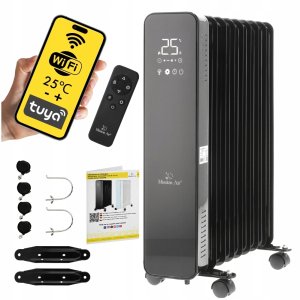 Grzejnik Mission Air Grzejnik olejowy OSLO 2000W Black WiFi 6