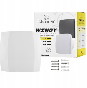 Wentylator Mission Air łazienkowy Windy 100 S Biały 4