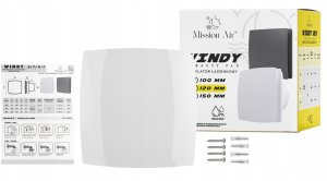 Wentylator Mission Air łazienkowy Windy 120 S Biały 6