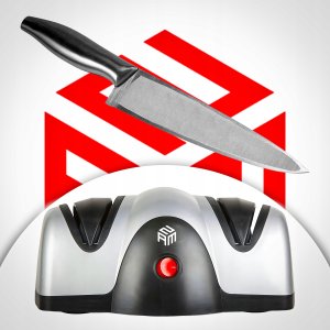 ZAM Elektrczna ostrzałka do noży podwójna osełka mocna 40W ostrzałka kuchenna 4
