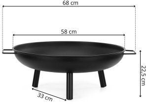 Springos Grill ogniskowy, wiszący na stojaku z regulacją wysokości, palenisko, ruszt 50 cm UNIWERSALNY 20