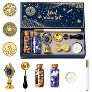 LeanToys Zestaw Do Pieczęci Woskowych Stempel Wosk Lakowy Do Ozdabiania 2