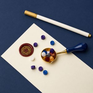 LeanToys Zestaw Do Pieczęci Woskowych Stempel Wosk Lakowy Do Ozdabiania 5